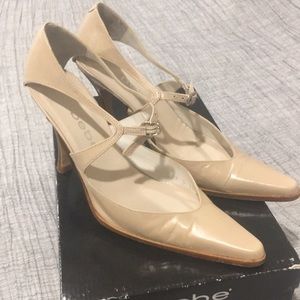 Bebe stone leather heels